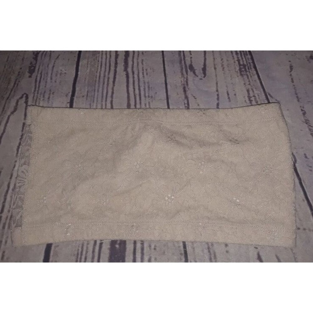 Zenana beige lace strapless bra tube top size small